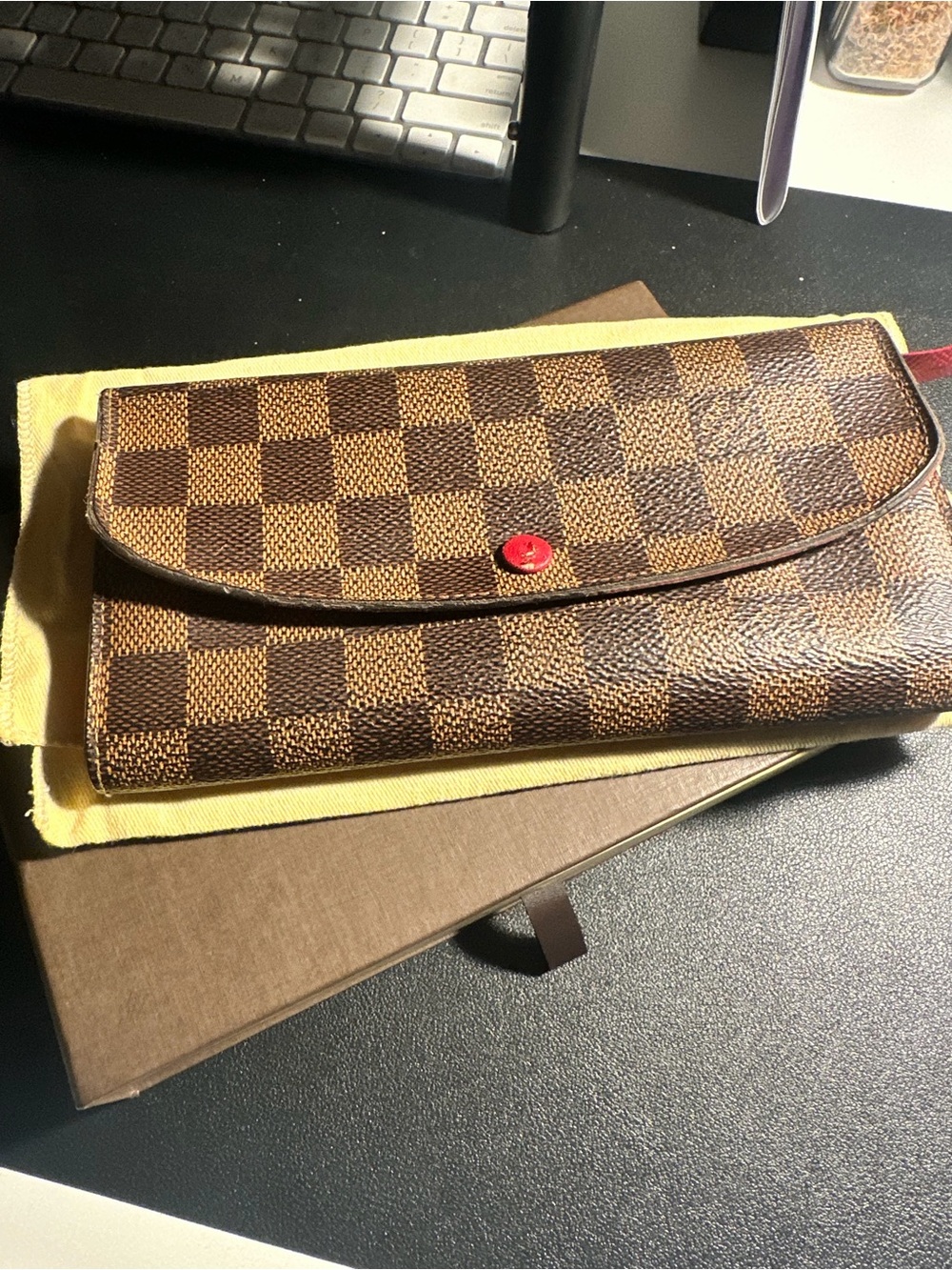 Louis Vuitton Damier Ebene Emilie wallet,